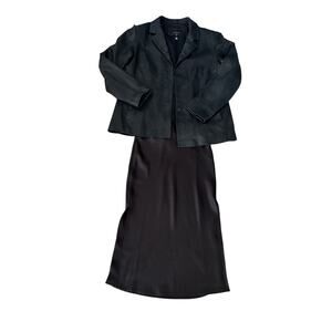 Jones New York Vintage Leather Jacket Black Flaw